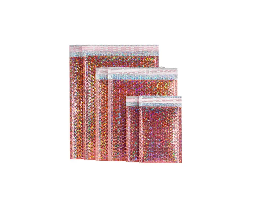 Waterproof Metallic Shiny Aluminum Foil Poly Bubble Mailers